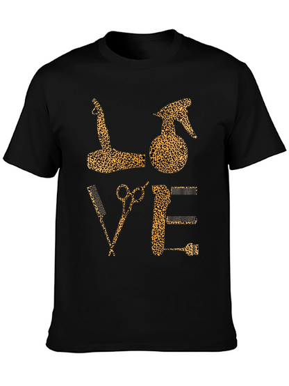 Leopard Print Barber Love T-Shirt