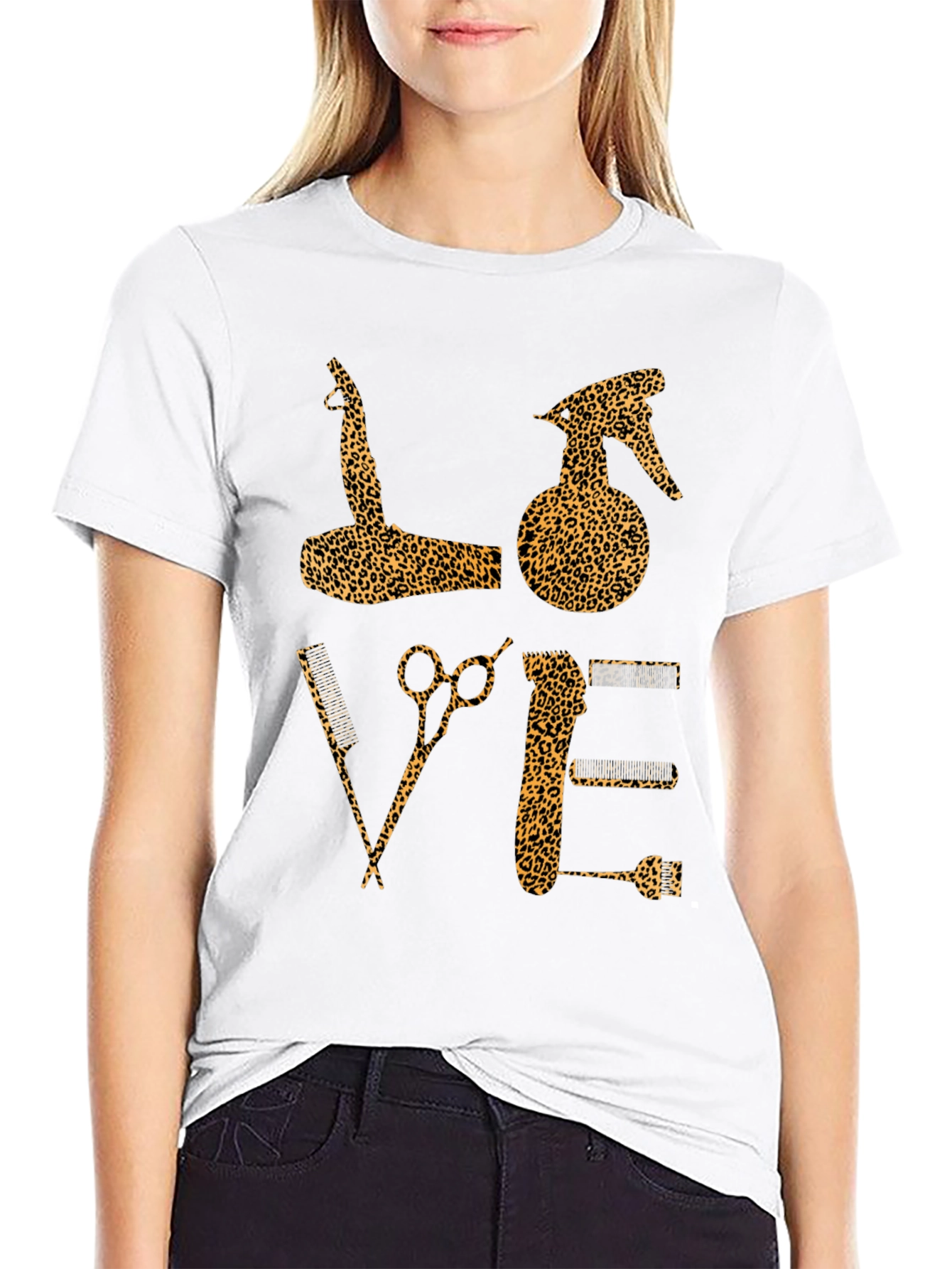 Leopard Print Barber Love T-Shirt