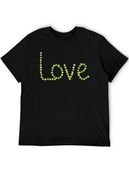 Floral Love Graphic Black T-Shirt