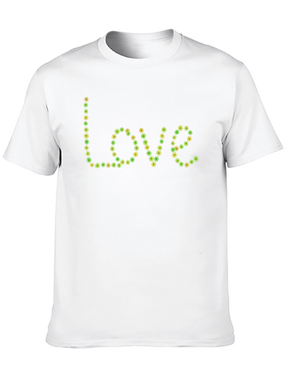 Floral Love Graphic Black T-Shirt