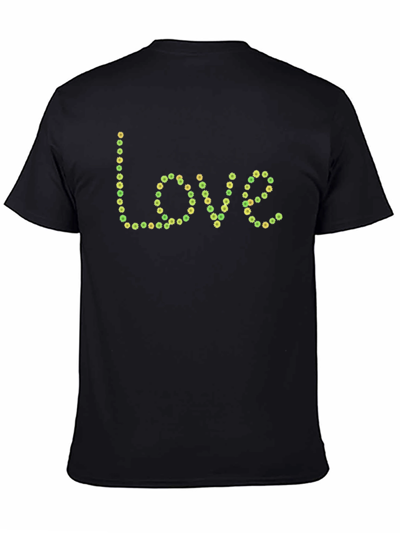 Floral Love Graphic Black T-Shirt