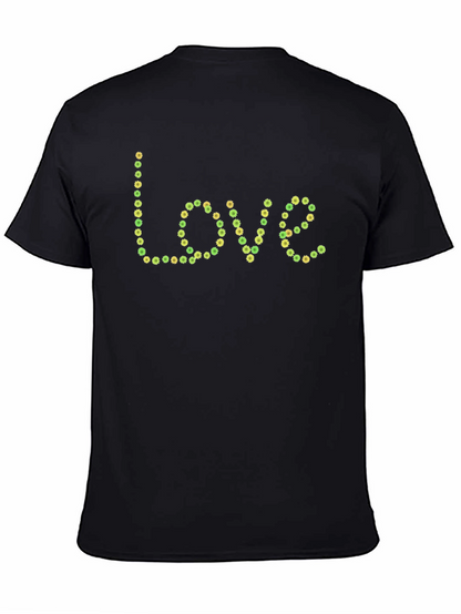 Floral Love Graphic Black T-Shirt