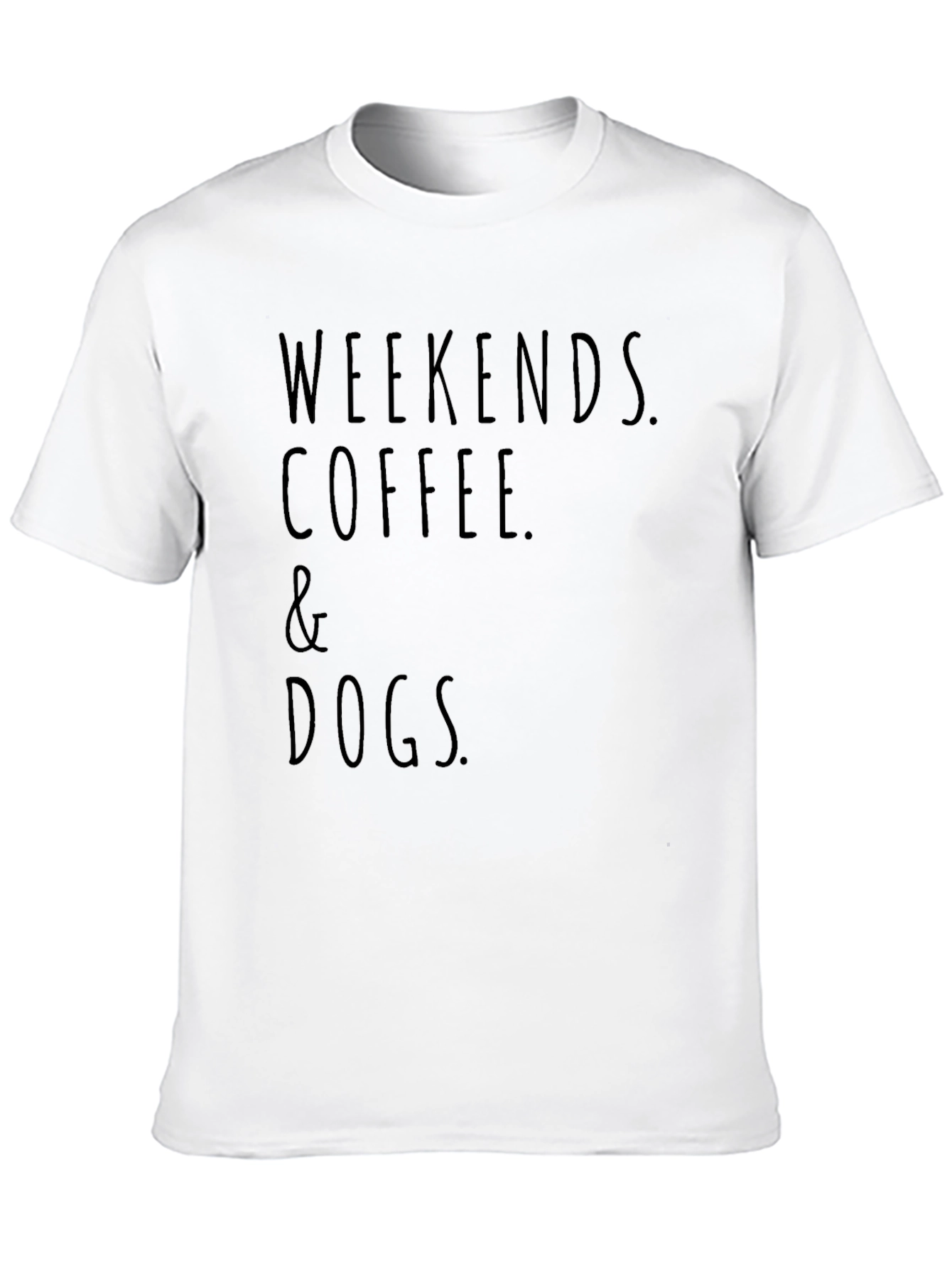 Weekends Coffee and Dogs Black T-Shirt