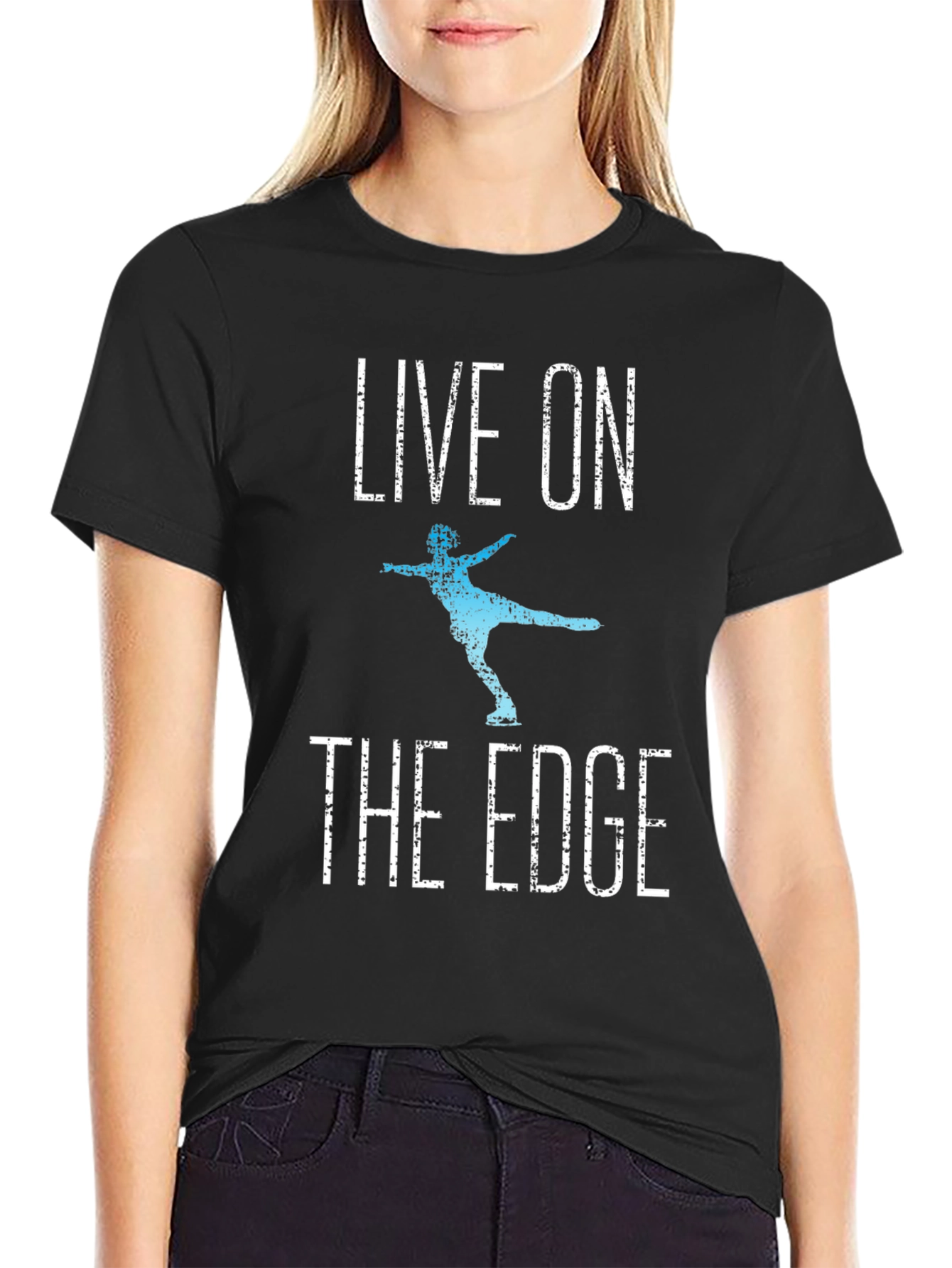 Live On The Edge Ice Skating T-Shirt