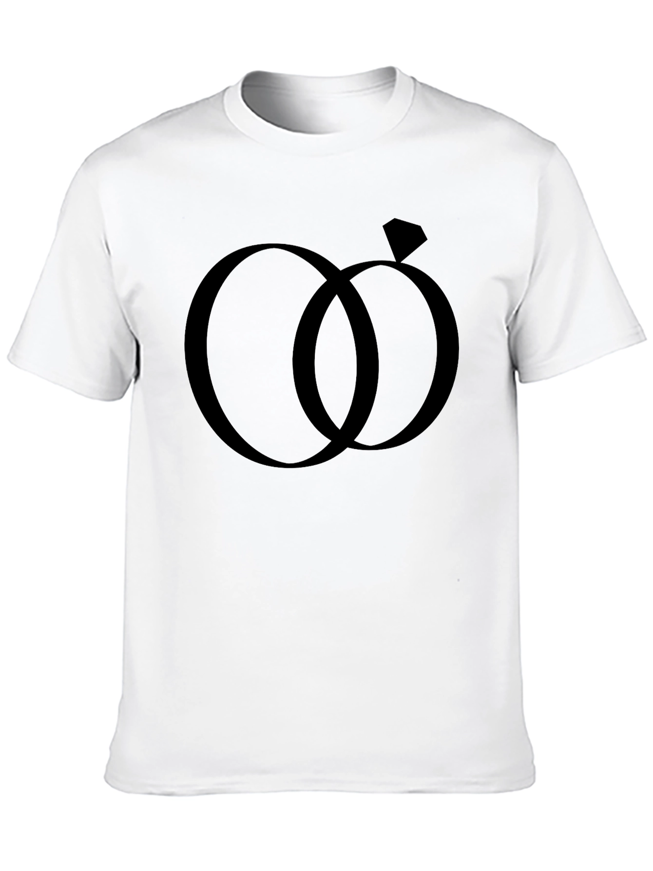 Wedding Rings Graphic Tee - Black Cotton Casual Shirt