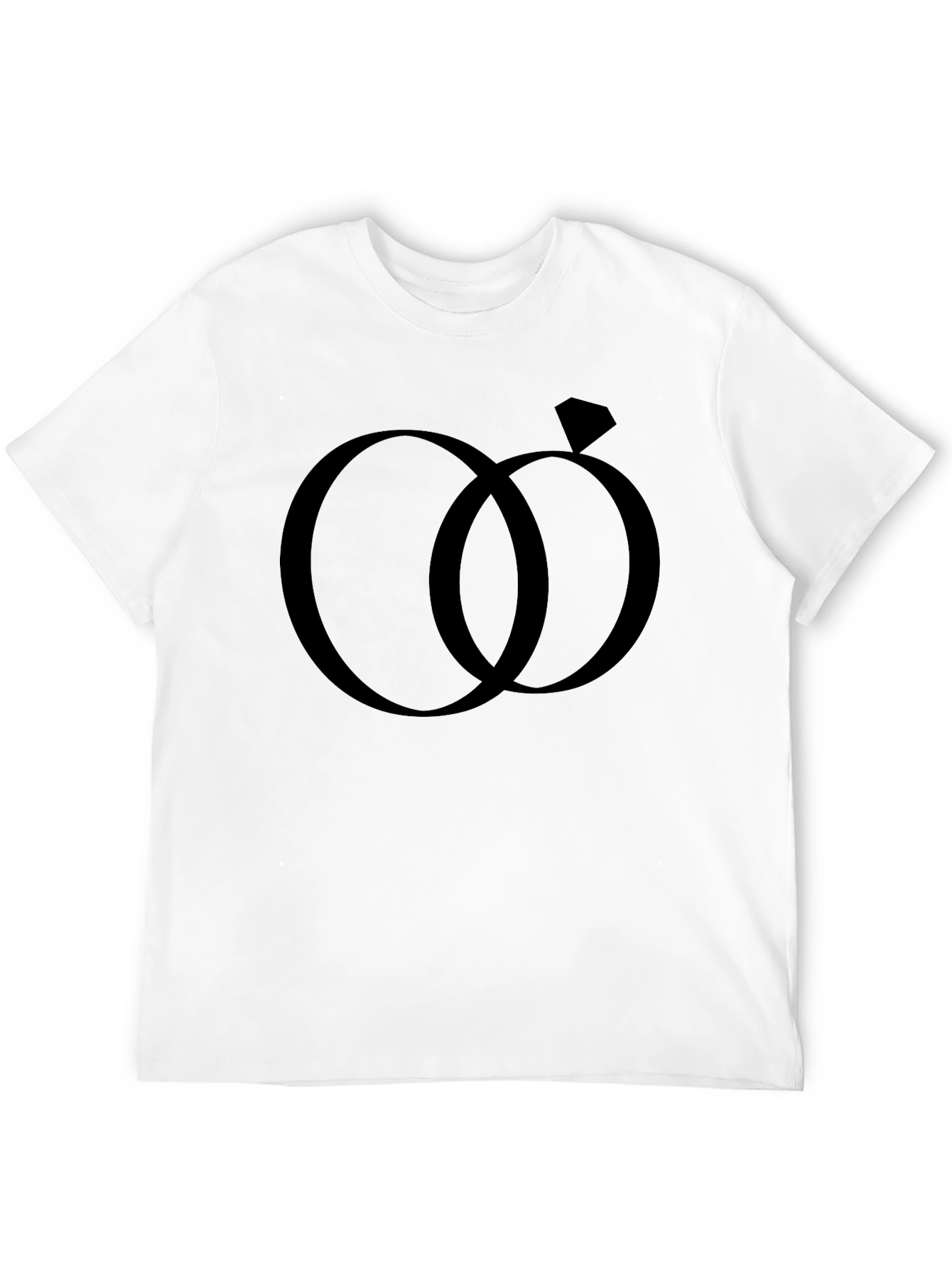 Wedding Rings Graphic Tee - Black Cotton Casual Shirt