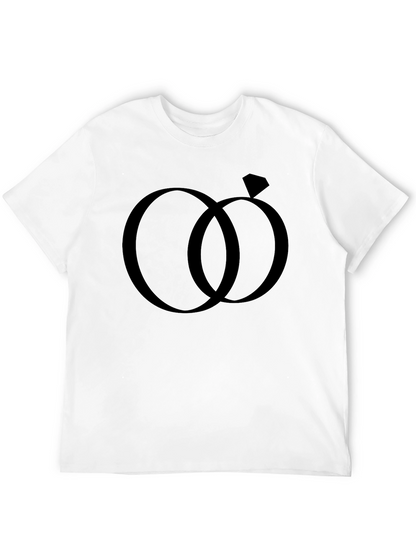 Wedding Rings Graphic Tee - Black Cotton Casual Shirt