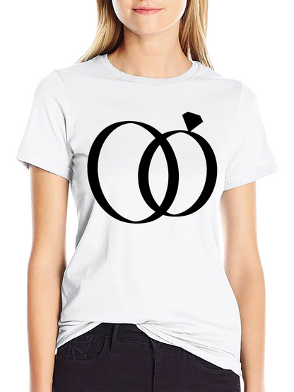 Wedding Rings Graphic Tee - Black Cotton Casual Shirt