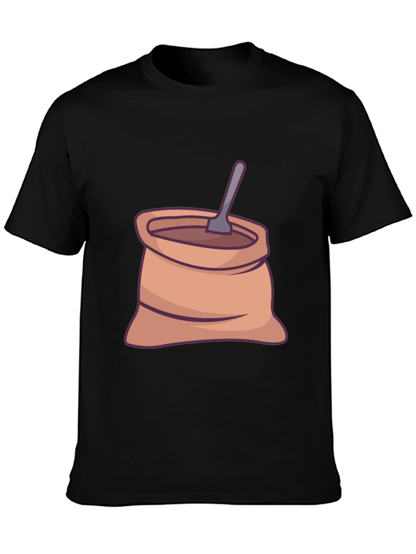 Coffee Sack Graphic Tee - Casual Black T-Shirt