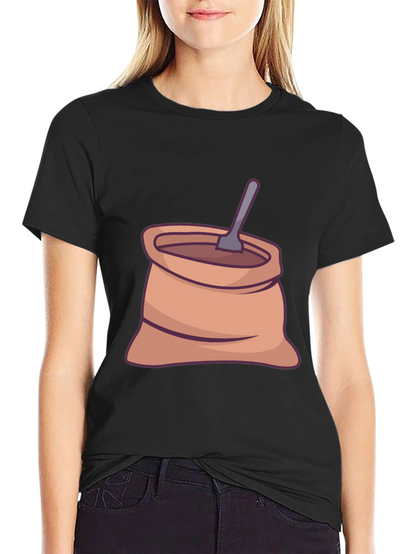 Coffee Sack Graphic Tee - Casual Black T-Shirt