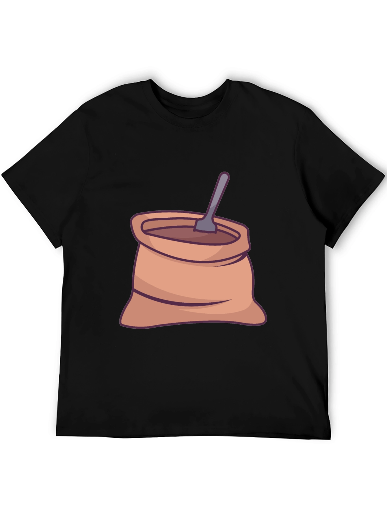 Coffee Sack Graphic Tee - Casual Black T-Shirt