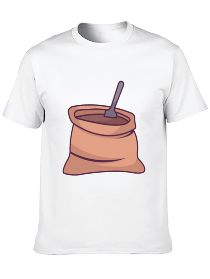 Coffee Sack Graphic Tee - Casual Black T-Shirt