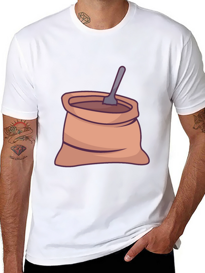 Coffee Sack Graphic Tee - Casual Black T-Shirt