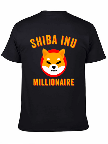 Shiba Inu Millionaire Graphic Tee - Black