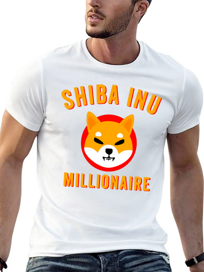 Shiba Inu Millionaire Graphic Tee - Black
