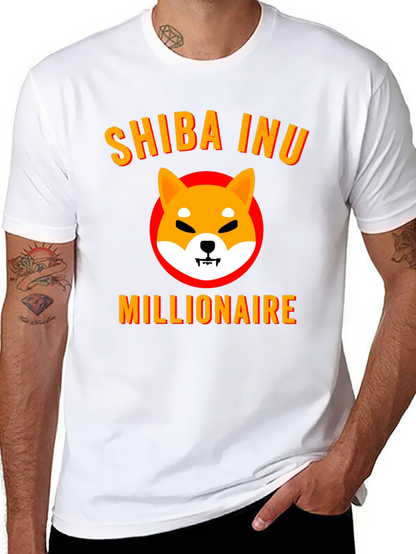 Shiba Inu Millionaire Graphic Tee - Black