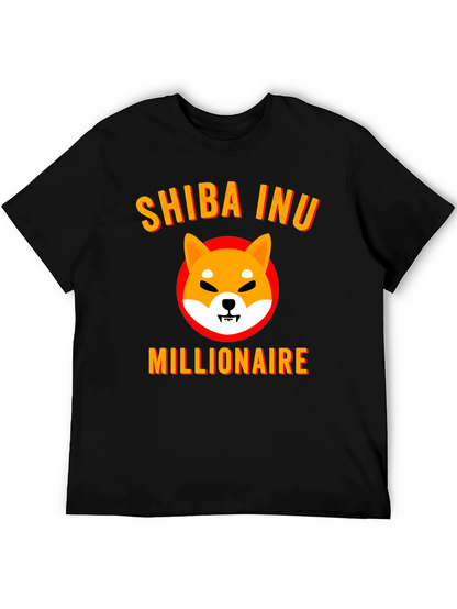 Shiba Inu Millionaire Graphic Tee - Black