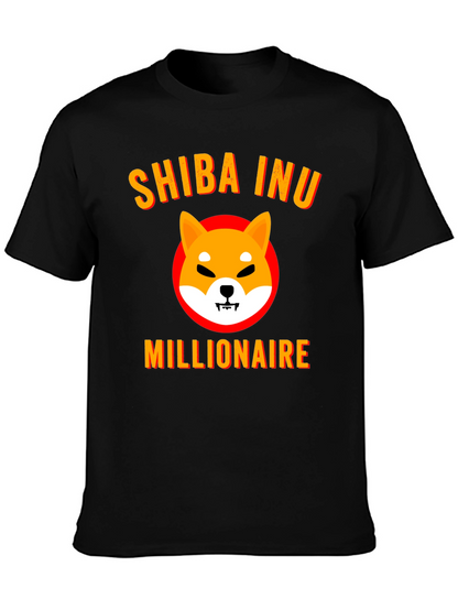 Shiba Inu Millionaire Graphic Tee - Black