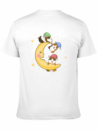 Guinea Pig Moon T-Shirt - Sleepy Celestial Design