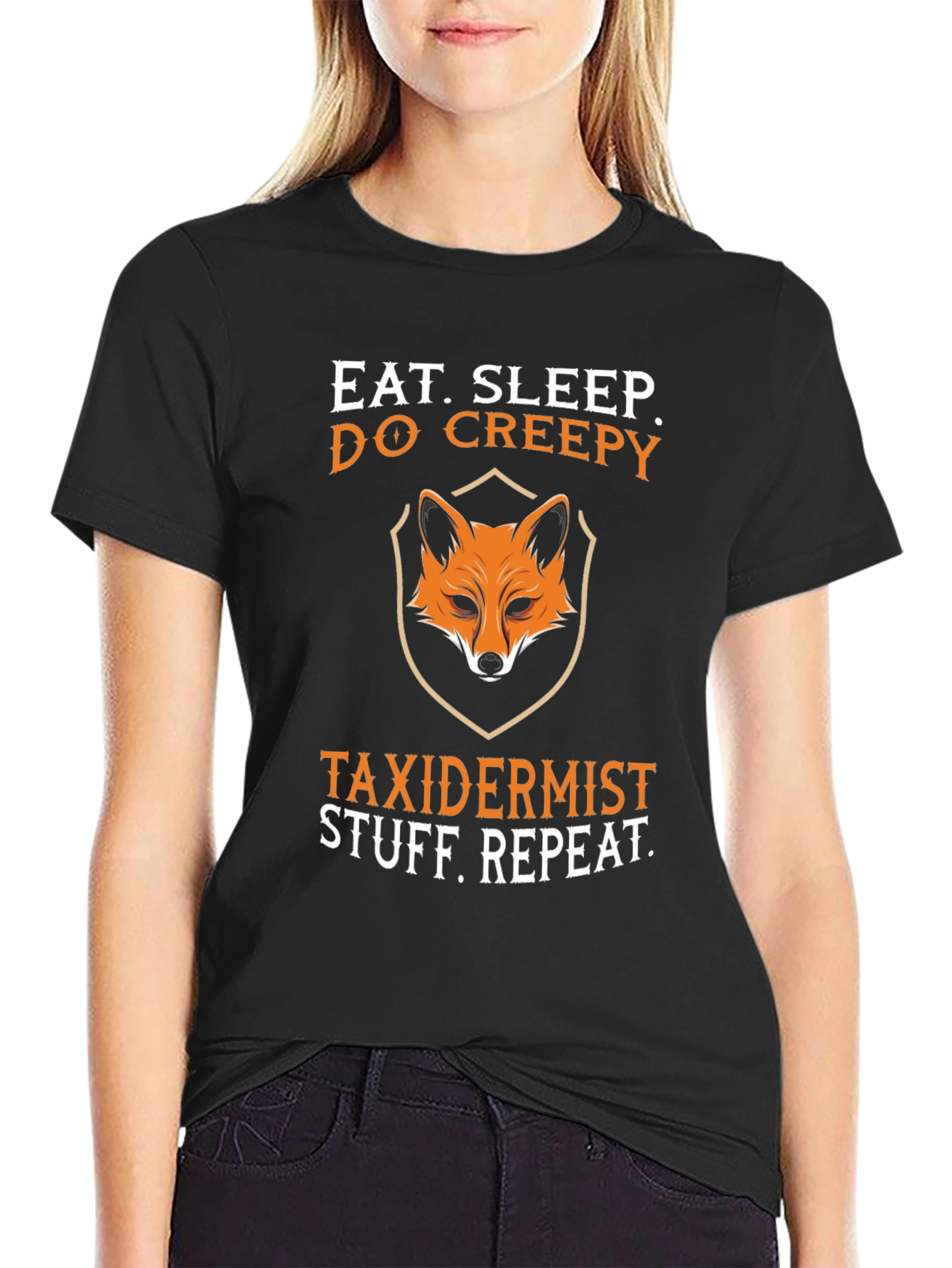 Eat Sleep Do Creepy Taxidermist Graphic Tee