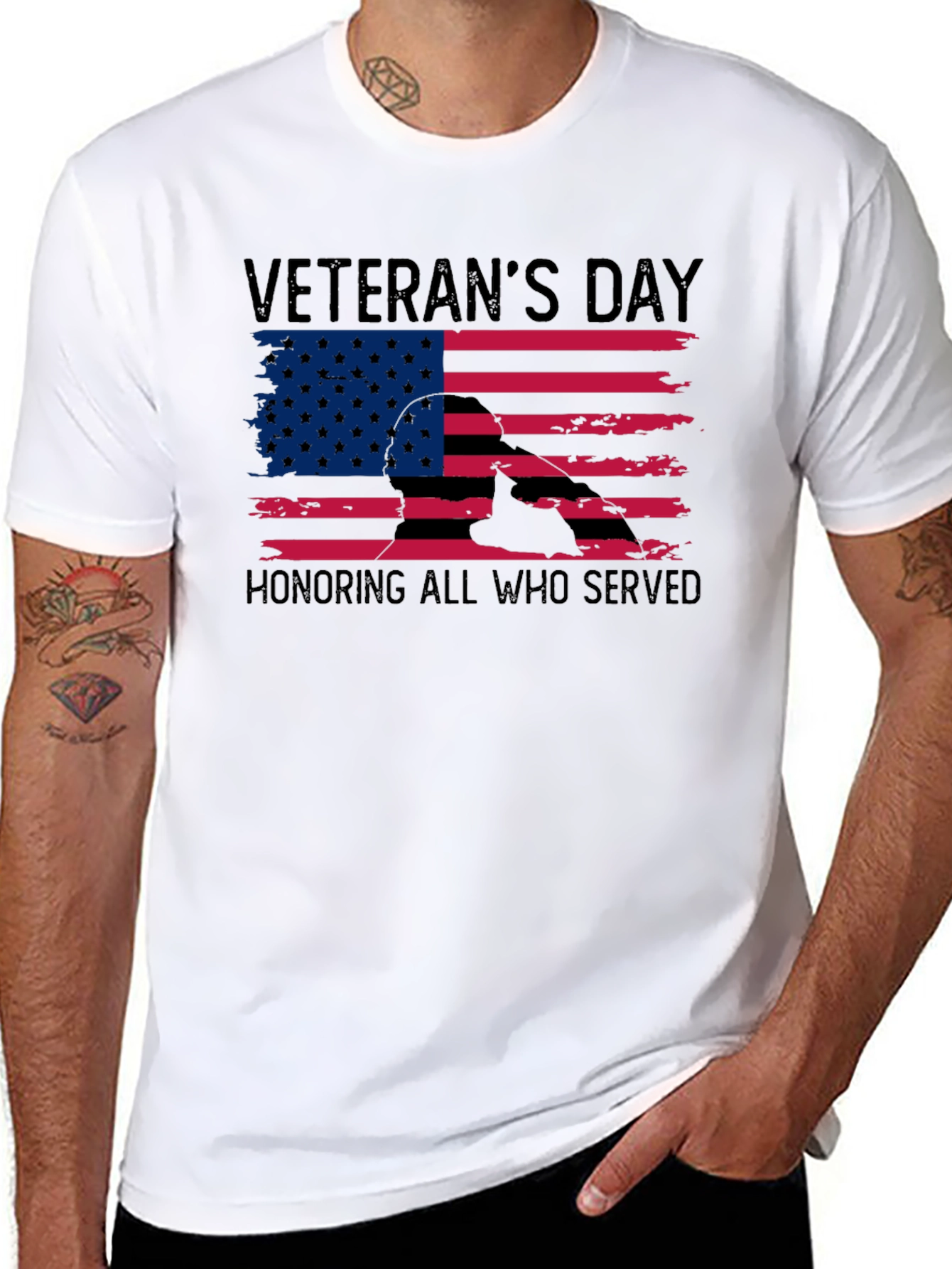 Veterans Day T-Shirt - Honoring All Who Served