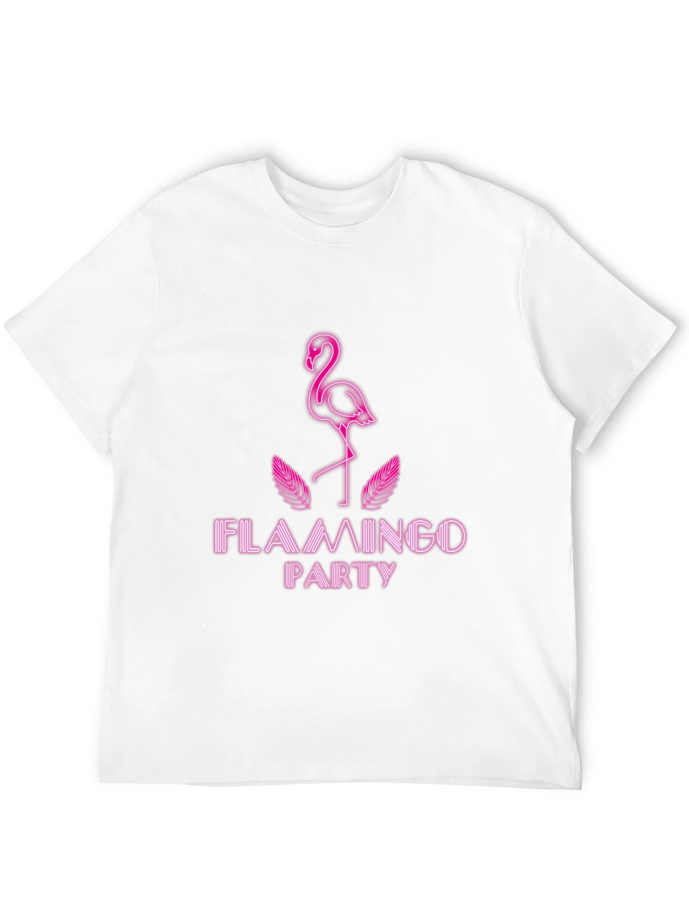 Flamingo Party Graphic Tee - Stylish Black T-Shirt