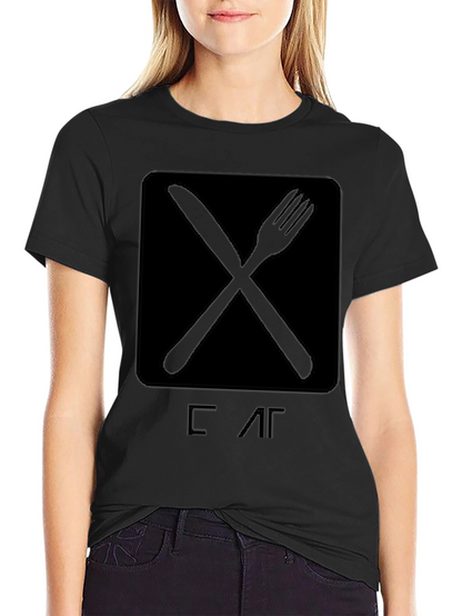 Eat T-Shirt - Knife & Fork Graphic Tee