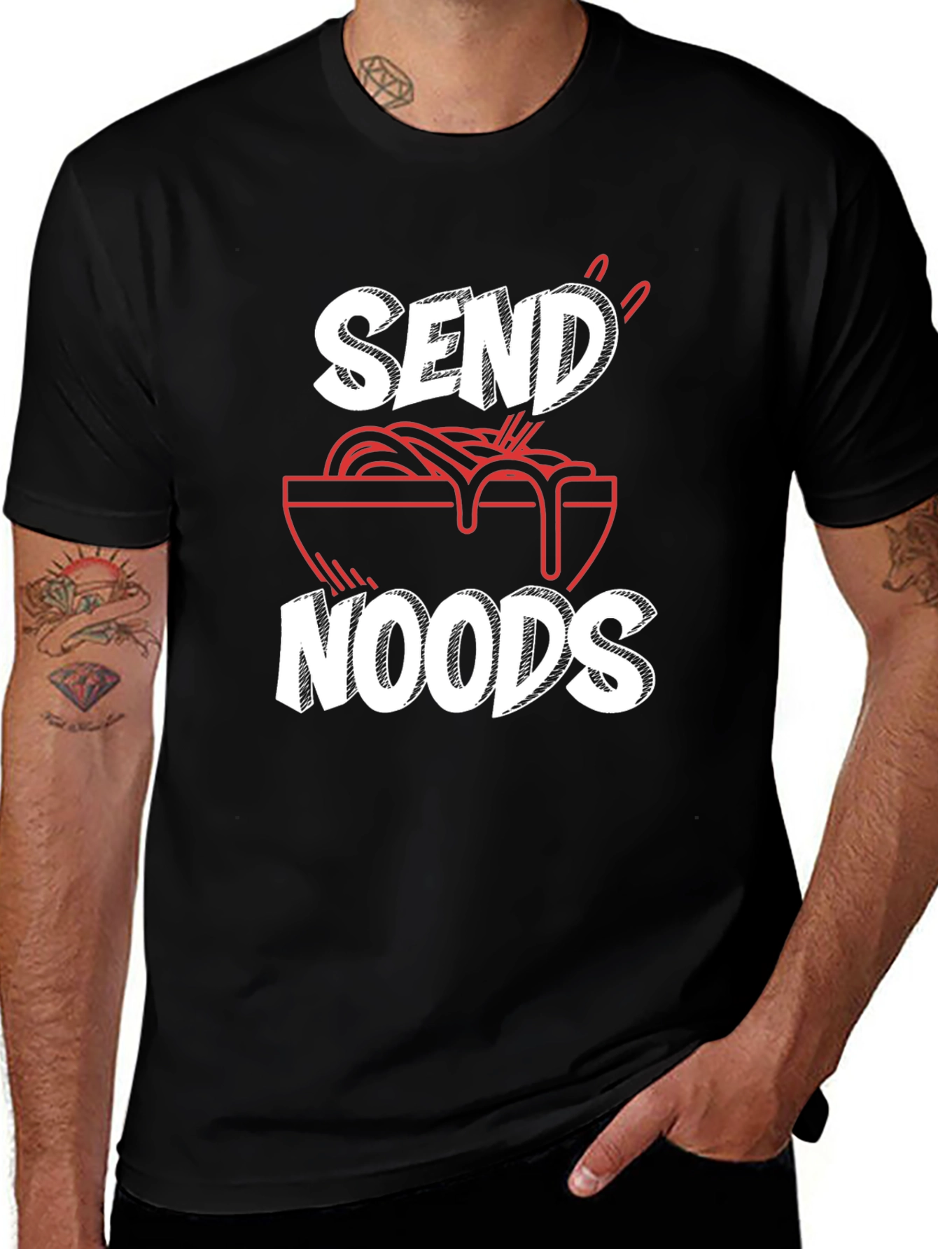 Send Noods Graphic Tee - Funny Ramen Shirt