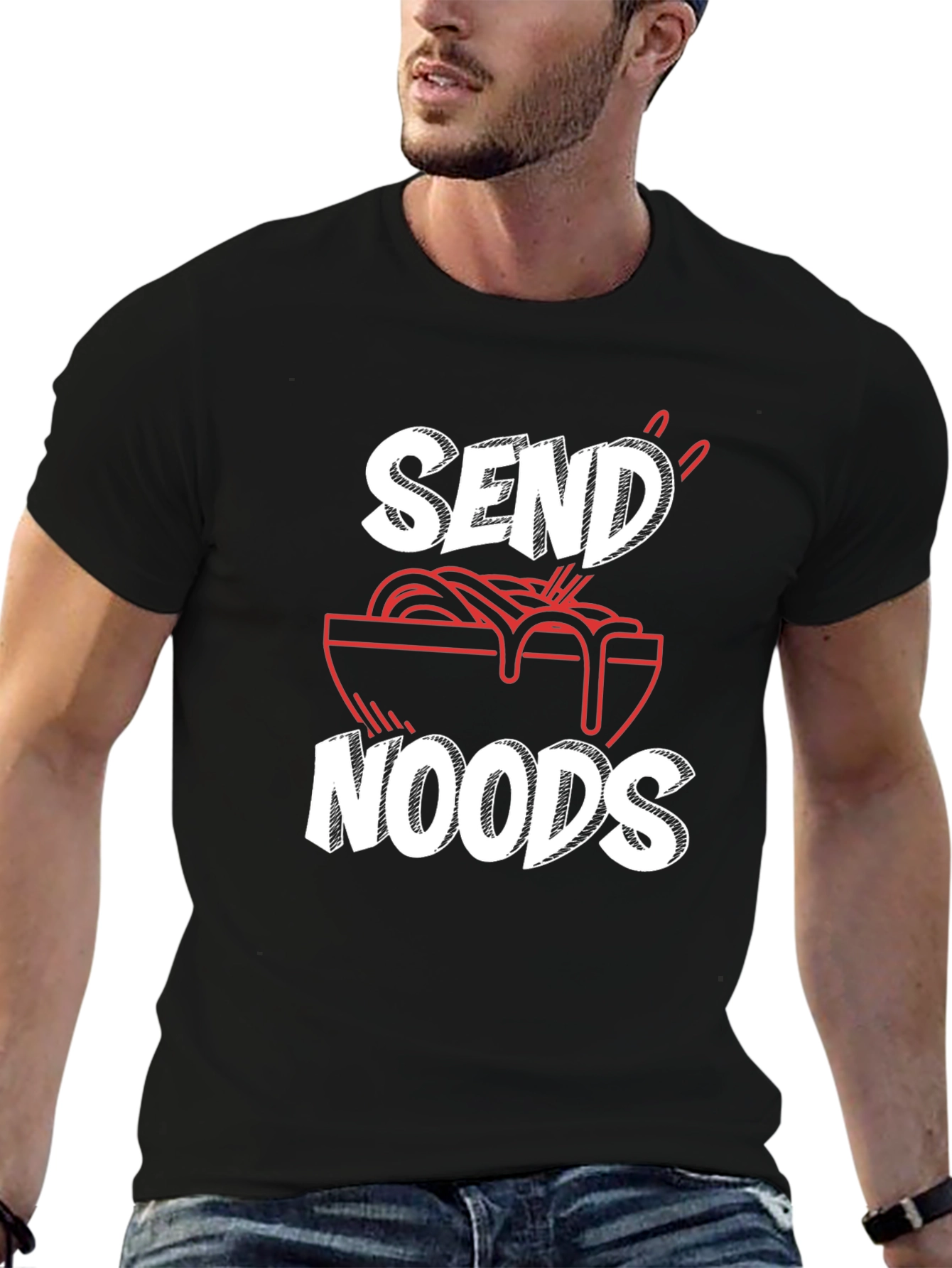 Send Noods Graphic Tee - Funny Ramen Shirt