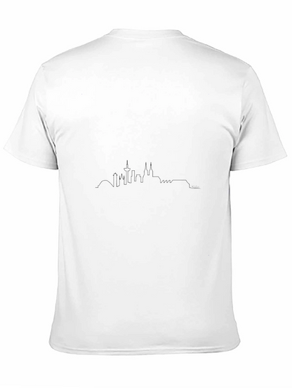Cologne Skyline Mens Black T-Shirt - Cityscape Tee