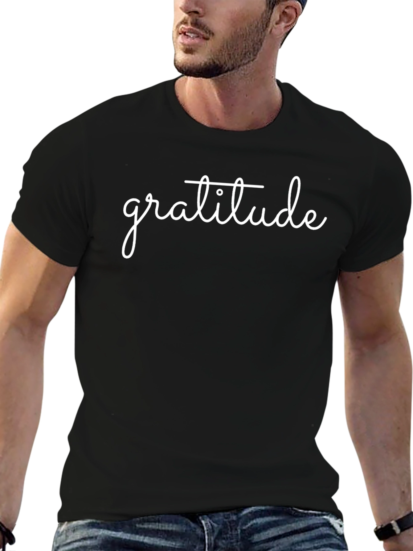 Gratitude Tee - Stylish and Comfortable Black T-Shirt