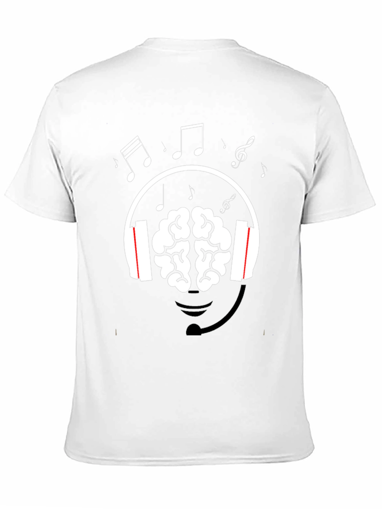 Brain Music Lover T-Shirt - Headphone Graphic Tee