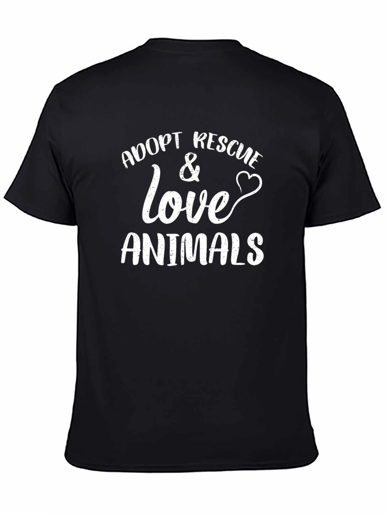 Adopt Rescue Love Animals T-Shirt - Unisex Cotton Tee