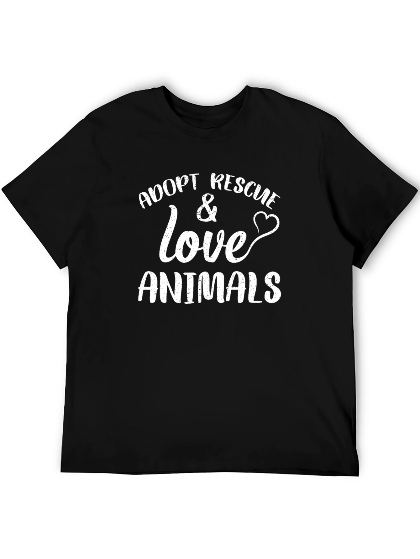 Adopt Rescue Love Animals T-Shirt - Unisex Cotton Tee