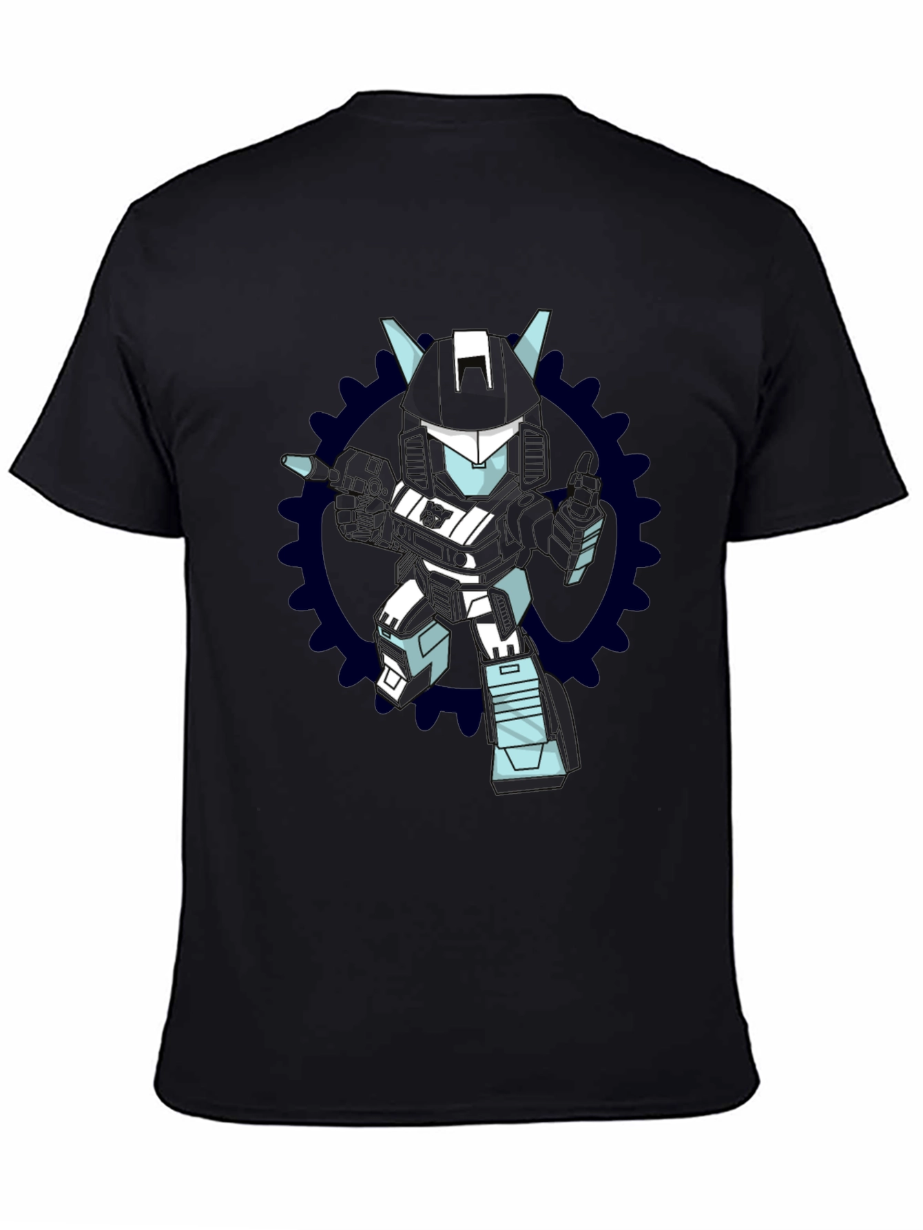 Robot Graphic Black T-Shirt