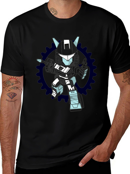 Robot Graphic Black T-Shirt