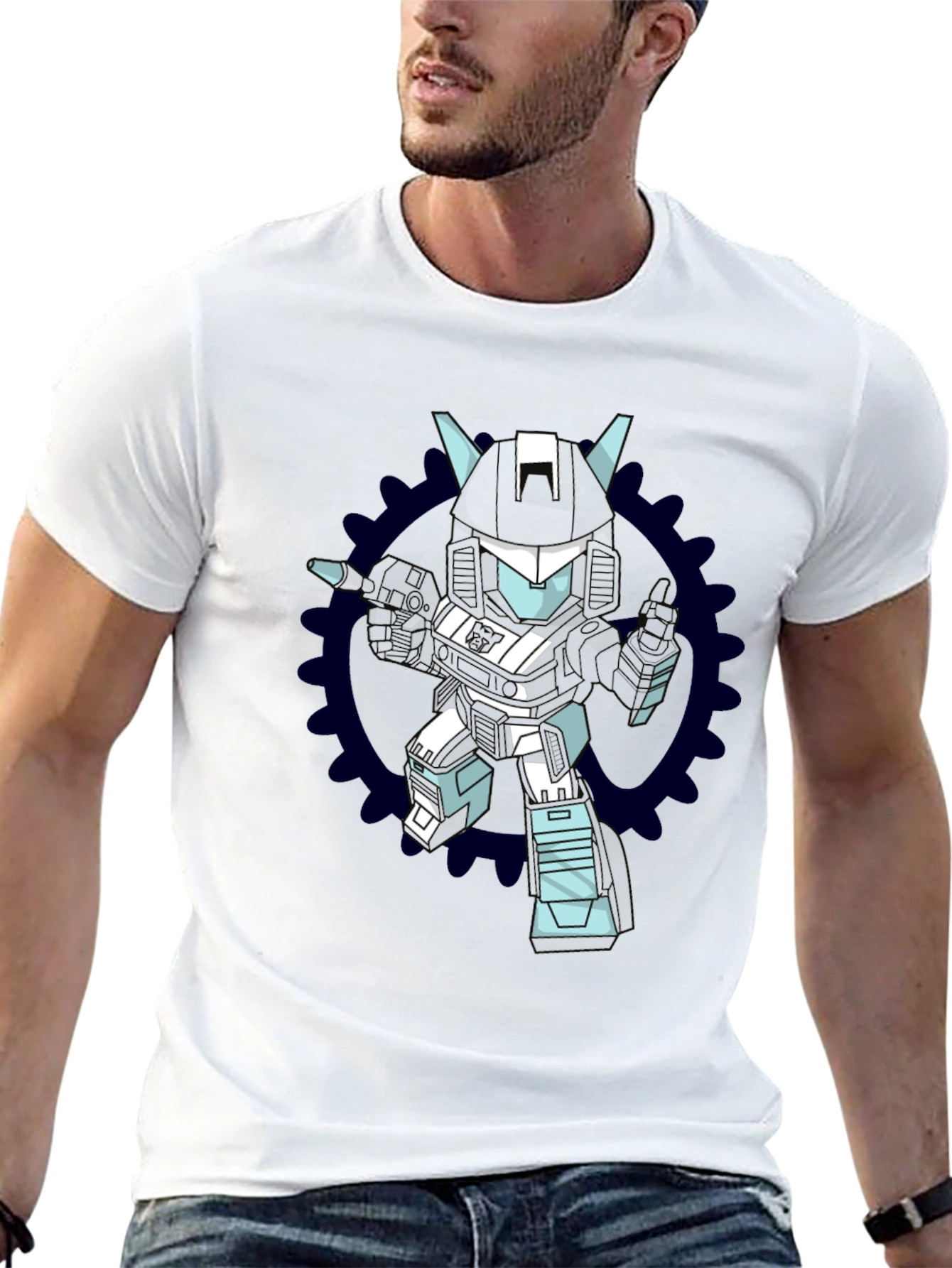 Robot Graphic Black T-Shirt