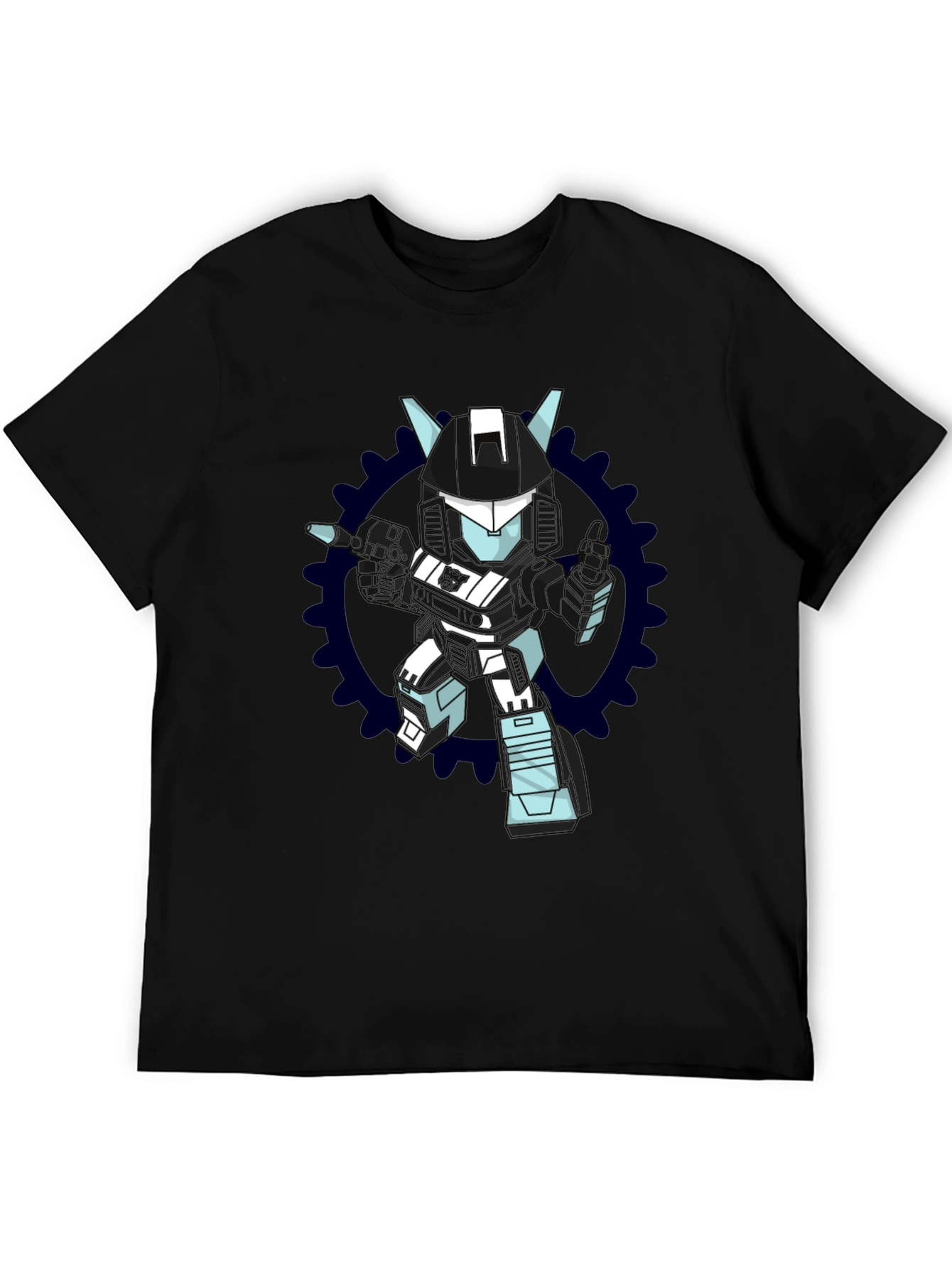 Robot Graphic Black T-Shirt