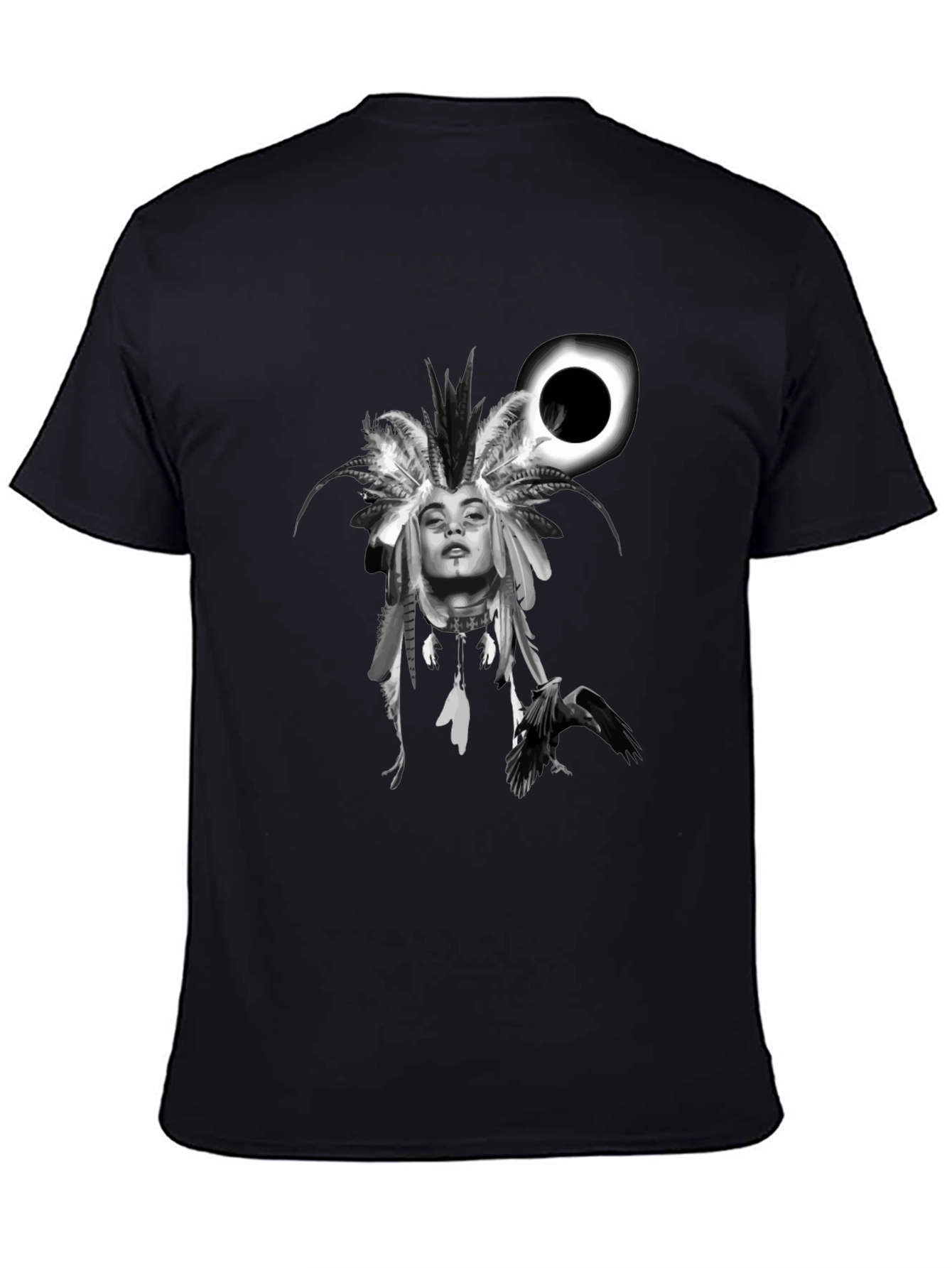 Native Headdress Black Graphic Tee