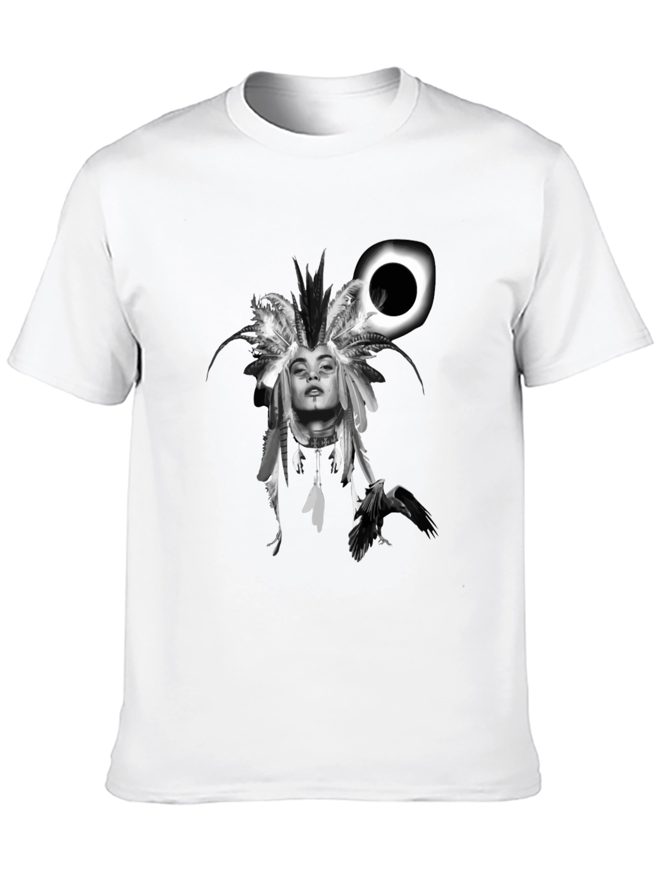 Native Headdress Black Graphic Tee