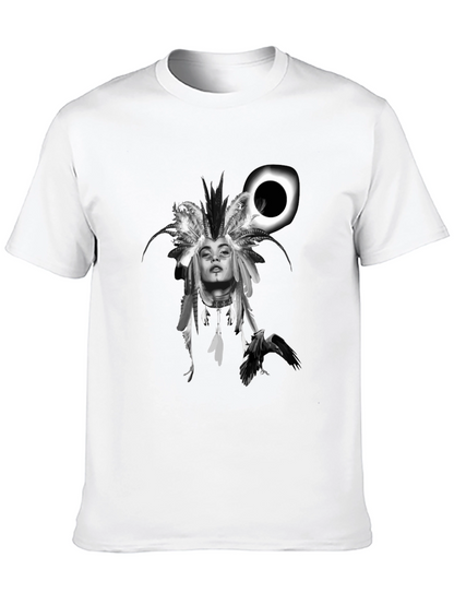Native Headdress Black Graphic Tee