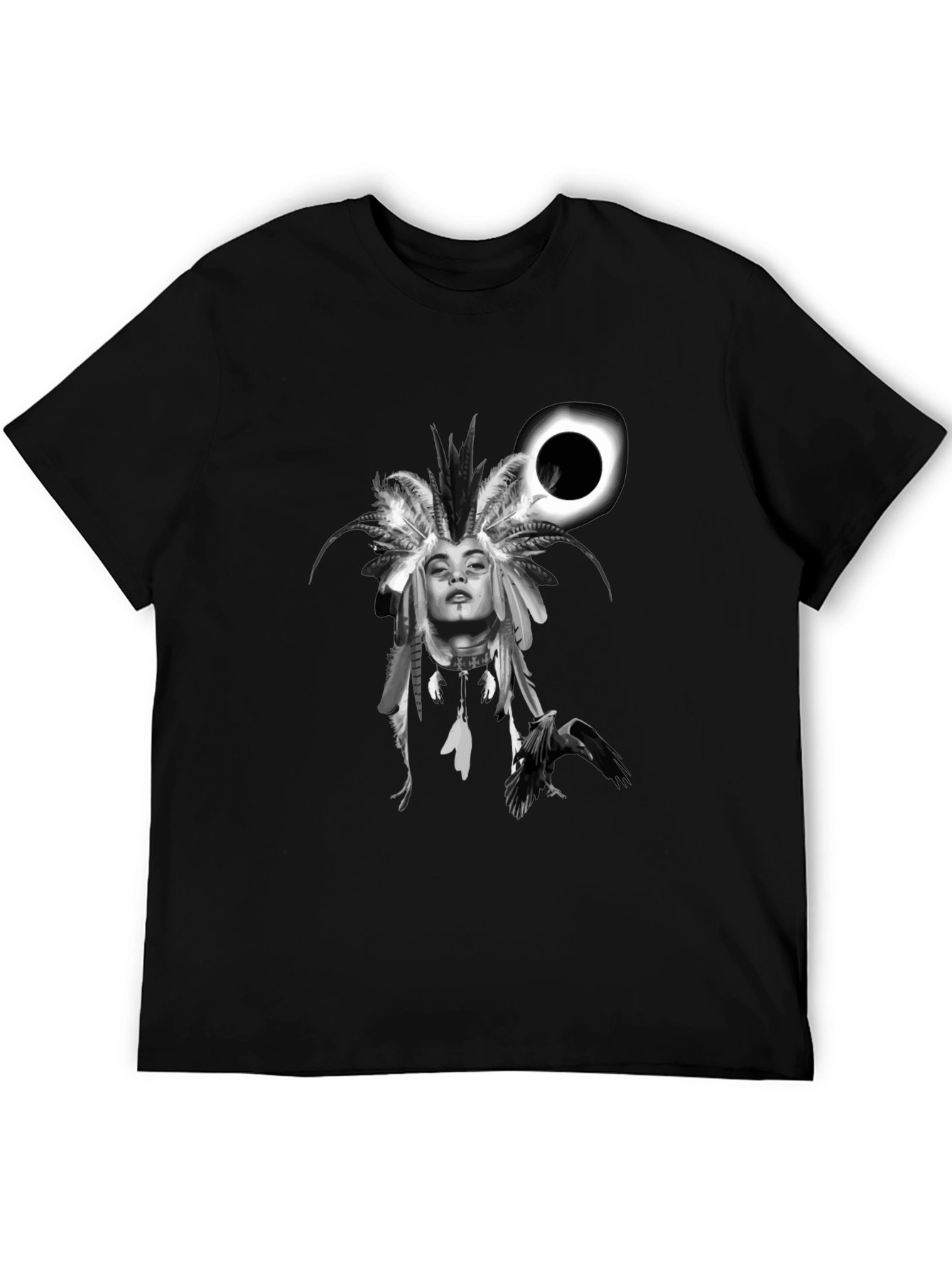 Native Headdress Black Graphic Tee