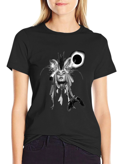 Native Headdress Black Graphic Tee