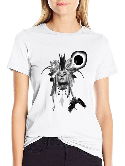 Native Headdress Black Graphic Tee