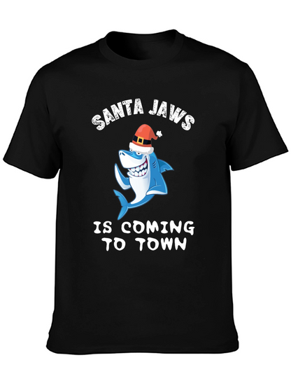 Santa Jaws T-Shirt - Christmas Shark Tee