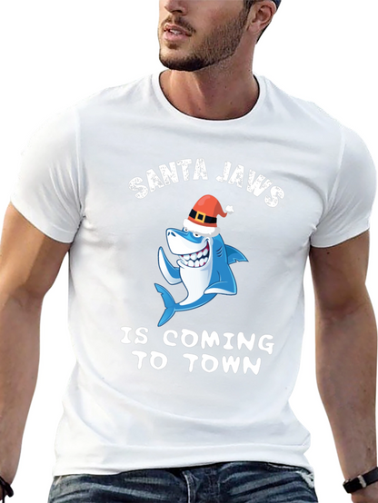 Santa Jaws T-Shirt - Christmas Shark Tee