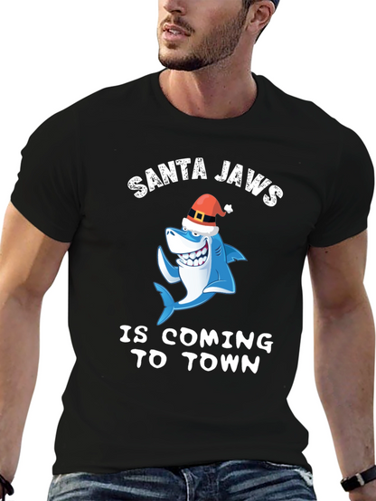 Santa Jaws T-Shirt - Christmas Shark Tee