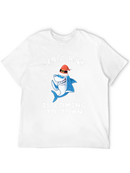 Santa Jaws T-Shirt - Christmas Shark Tee