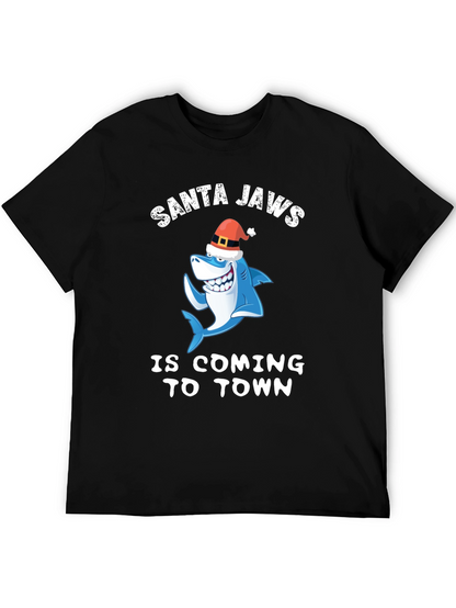 Santa Jaws T-Shirt - Christmas Shark Tee