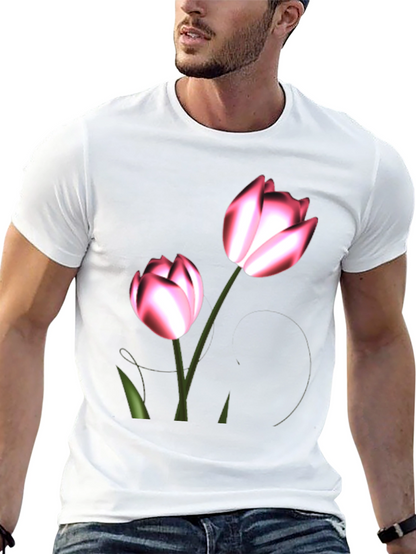 Floral Print Black T-Shirt